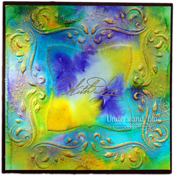 I Love The Look Of The Gold Against That Vivid Background - Modern Art (650x648), Png Download