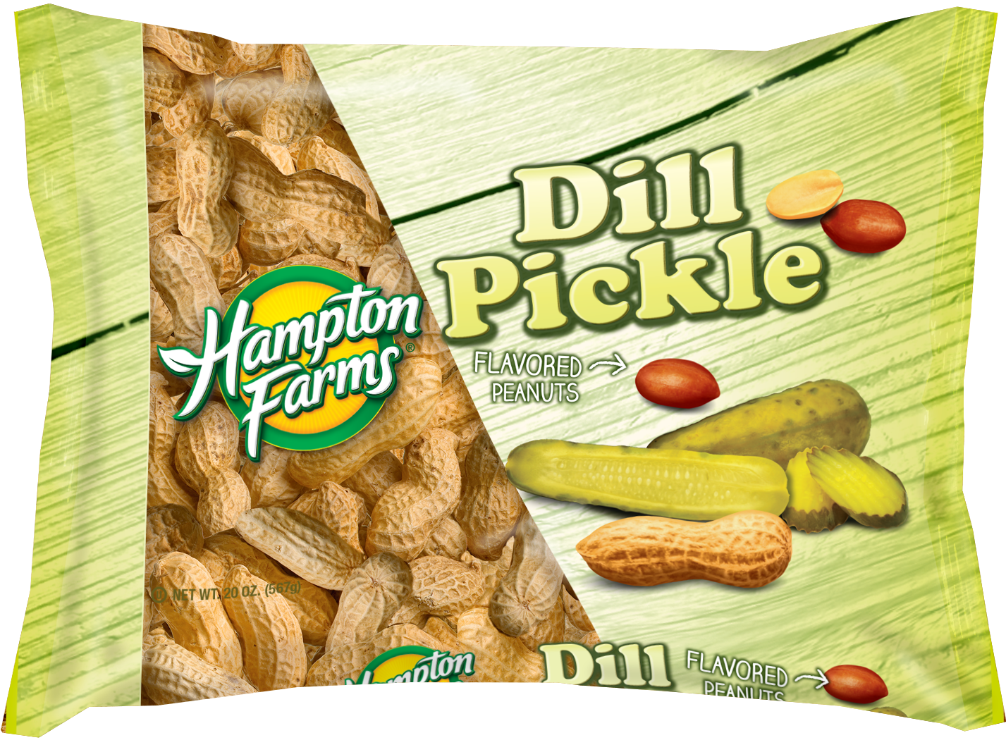 20oz Dill Pickle Final 1 - Hampton Farms No Salt Roasted In Shell Peanuts - 5lb (1554x1092), Png Download