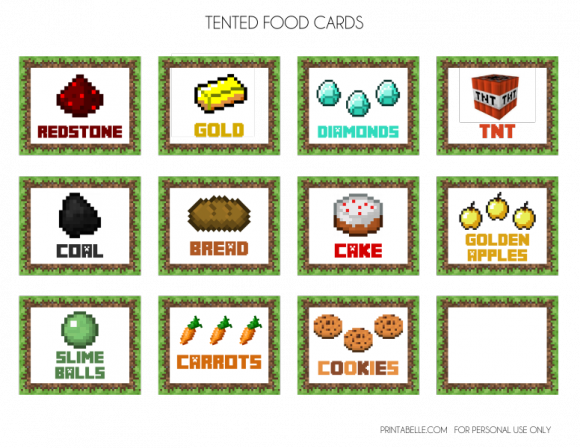 Free Minecraft Printables - Placas Minecraft (580x448), Png Download