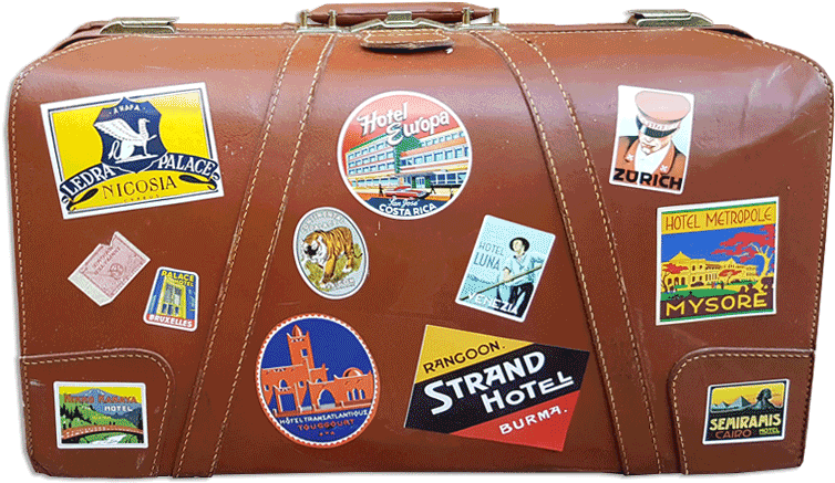 Graphic Royalty Free Stock Luggage Clipart Vintage - Suitcase (771x468), Png Download