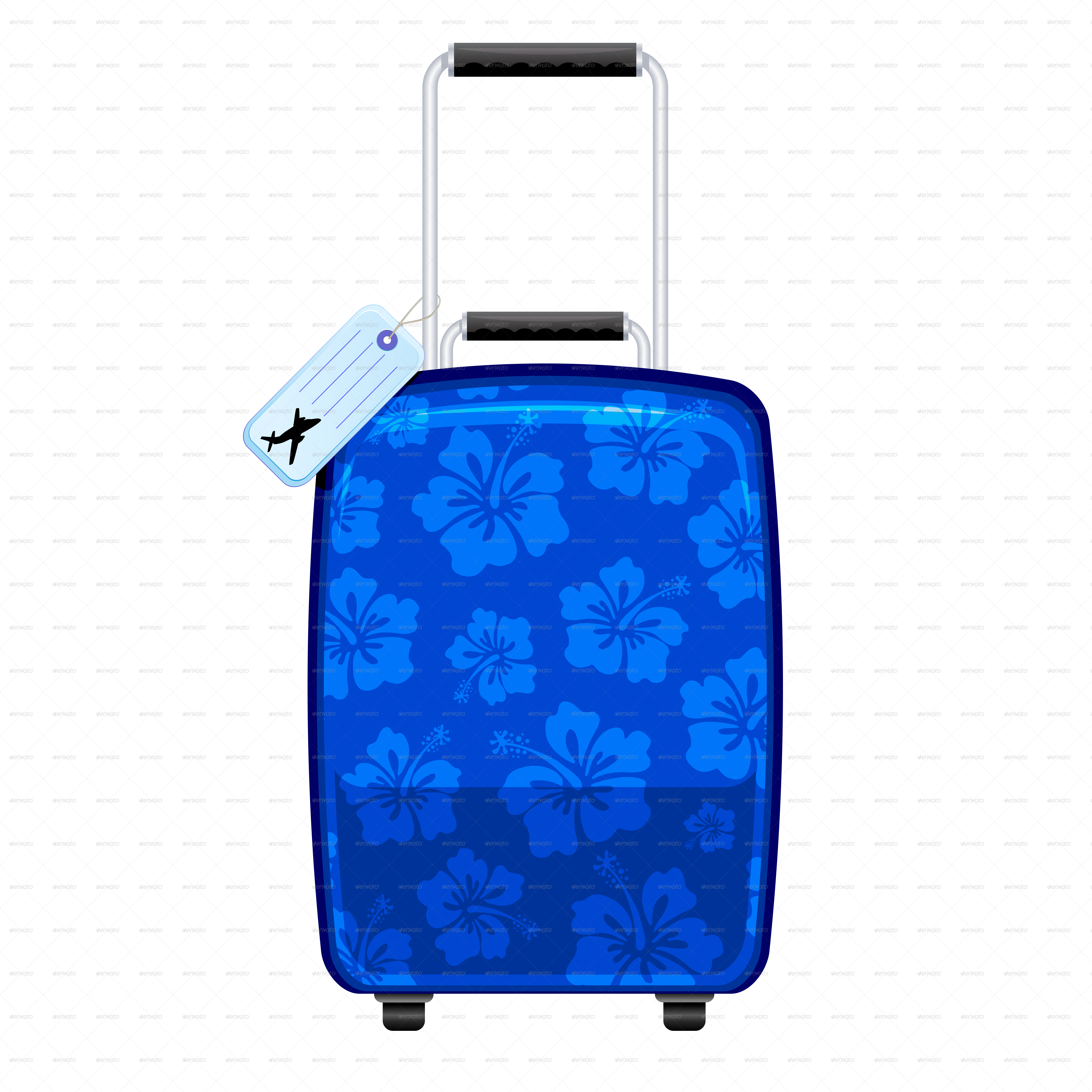 Trolley Luggage Suitcase-png - Hand Luggage (5000x5000), Png Download