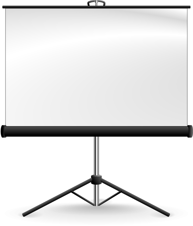 Lcd Screen Clipart, Vector Clip Art Online, Royalty - Big Projector Screen Png (769x900), Png Download