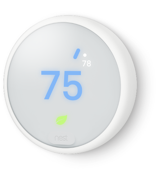 Nest Thermostat E - Nest Thermostat E White T4001es (600x600), Png Download