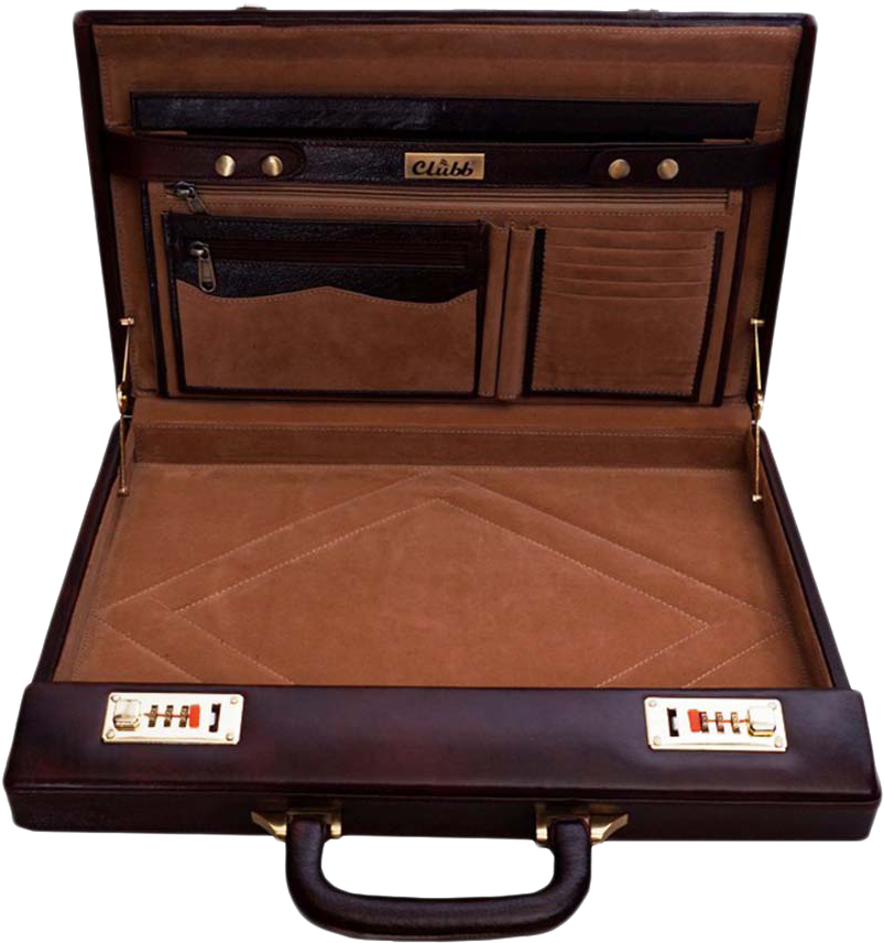 Leather Briefcase Png Transparent Image - Briefcase Transparent (500x546), Png Download