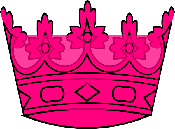 Birthday Crown Clipart - Pink Crown Cartoon (600x442), Png Download
