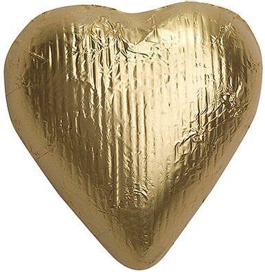 Gold Foiled Solid Milk Chocolate Hearts Bulk Bags For - Just Candy Gold Solid Milk Chocolate Foiled Hearts (500x500), Png Download