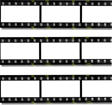 Filmstrip Film Kodak Black Stripes Filmstr - Film Strips (362x340), Png Download