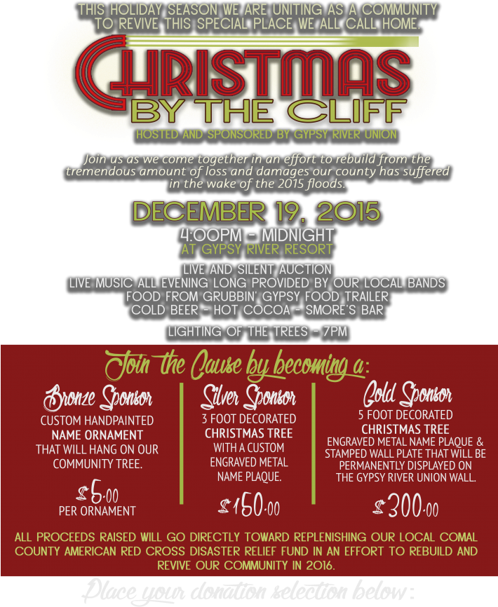 Christmas By The Cliff Fundraiser Is An Effort To Raise - Poster (709x907), Png Download