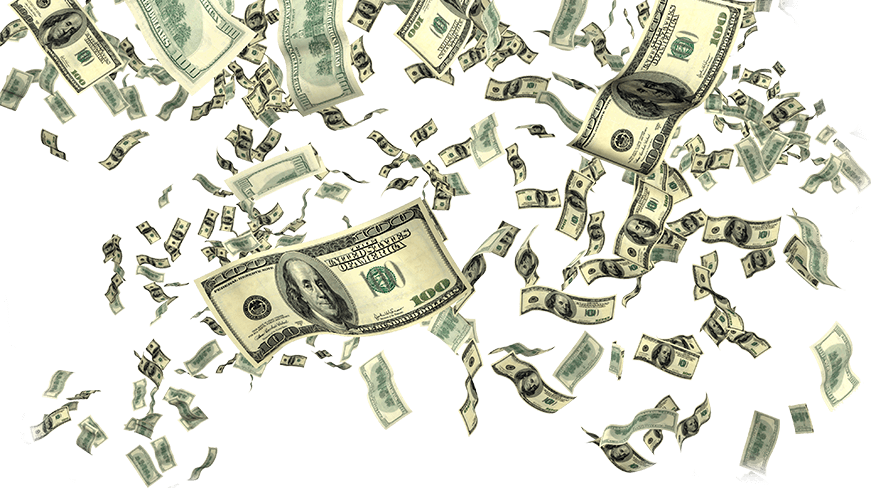 Money - Money Falling Without Background (871x488), Png Download
