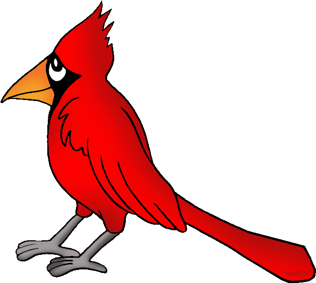United States Clip Art By Phillip Martin Virginia State - Virginia State Bird Clip Art (648x599), Png Download