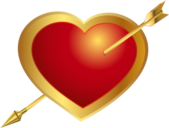 0, - Heart And Arrow (600x460), Png Download