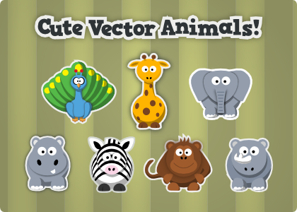 Cartoon Peacock With Peacock Feathers - Cartoon Animals Free Animal Vector (420x300), Png Download