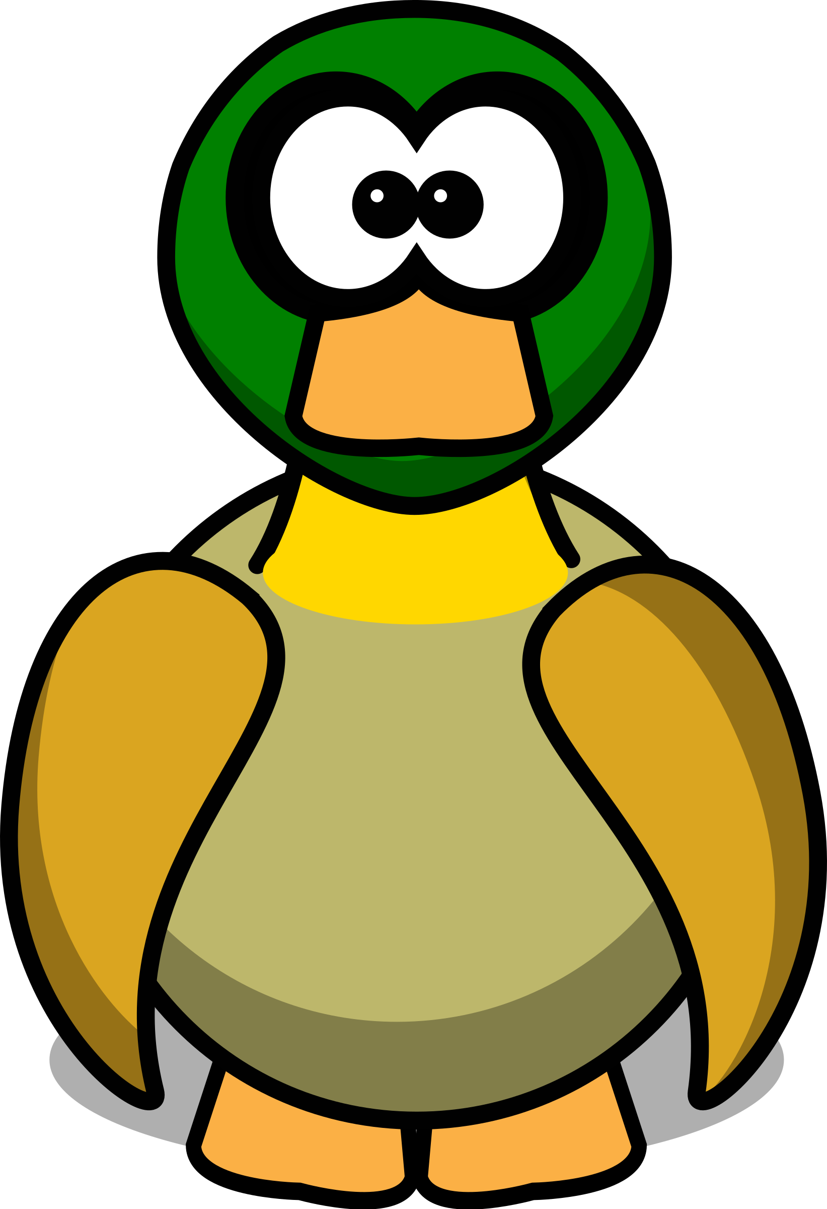 Cartoon Animals Clipart Mother Duck - Cartoon Duck Clipart (1643x2400), Png Download