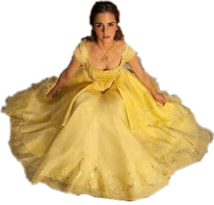 Emma Watson Belle Beautyand The Beast Disney Yellow - Beauty And The Beast (423x405), Png Download