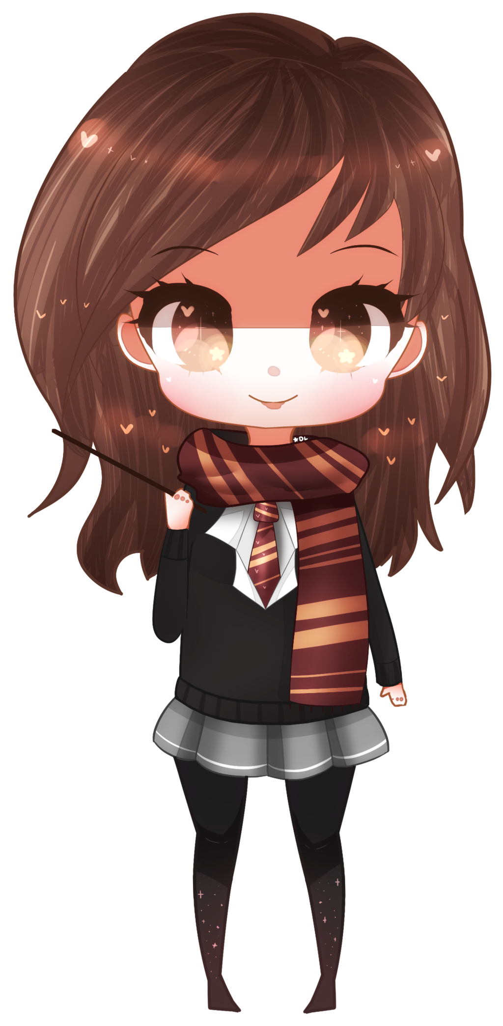 Chibi Hermione - Harry Potter Hermione Chibi (1024x2089), Png Download