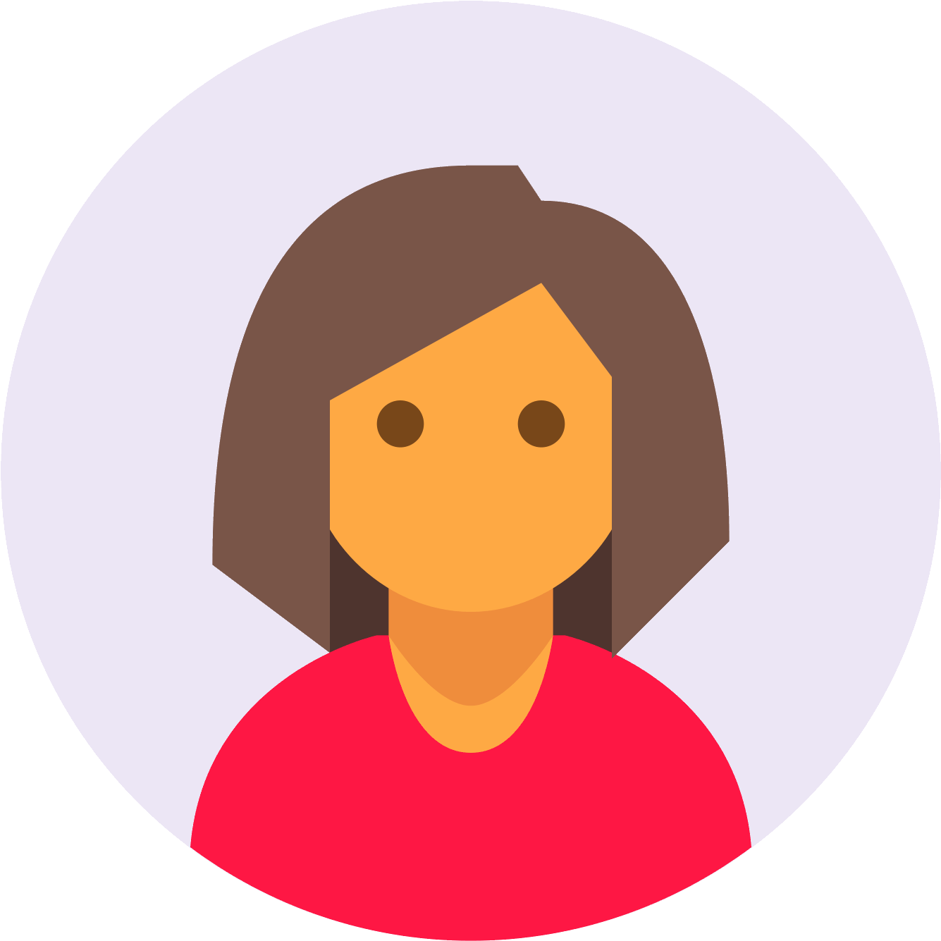 Circled User Female Skin Type 4 Icon - Profile Icon (1600x1600), Png Download
