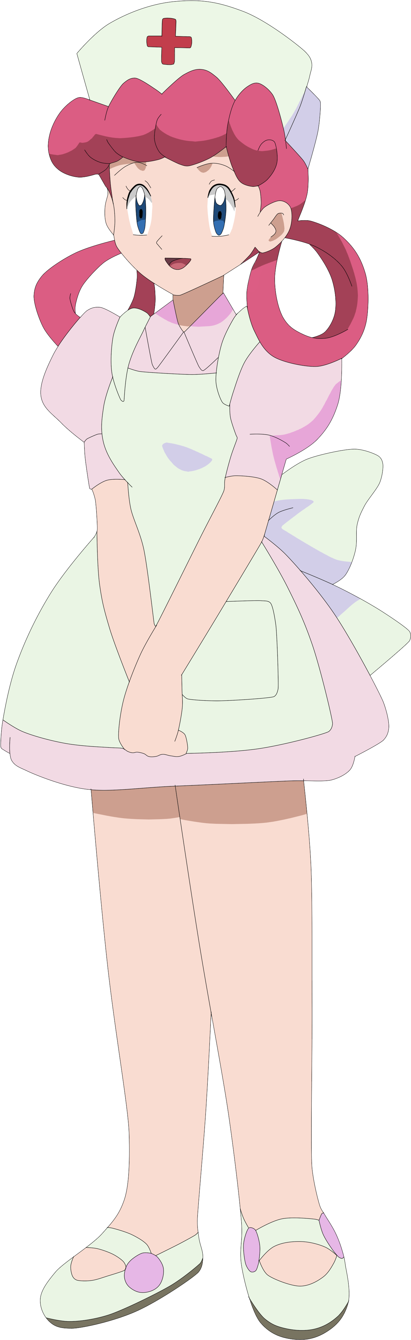 Nurse Joy - Png Nurse Anime (2000x4413), Png Download