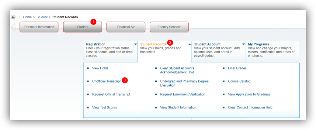 Unofficial Transcript Transcripts Students Home (1039x428), Png Download