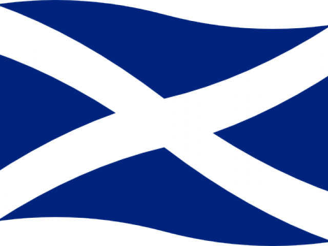 Scotland Flag Clipart Waving (640x480), Png Download