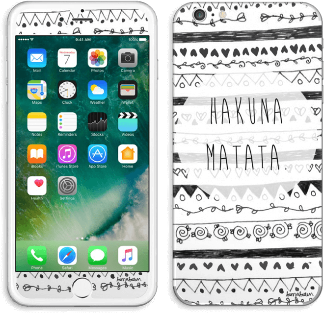 Hakuna Matata Skin Iphone 6 Plus (777x800), Png Download