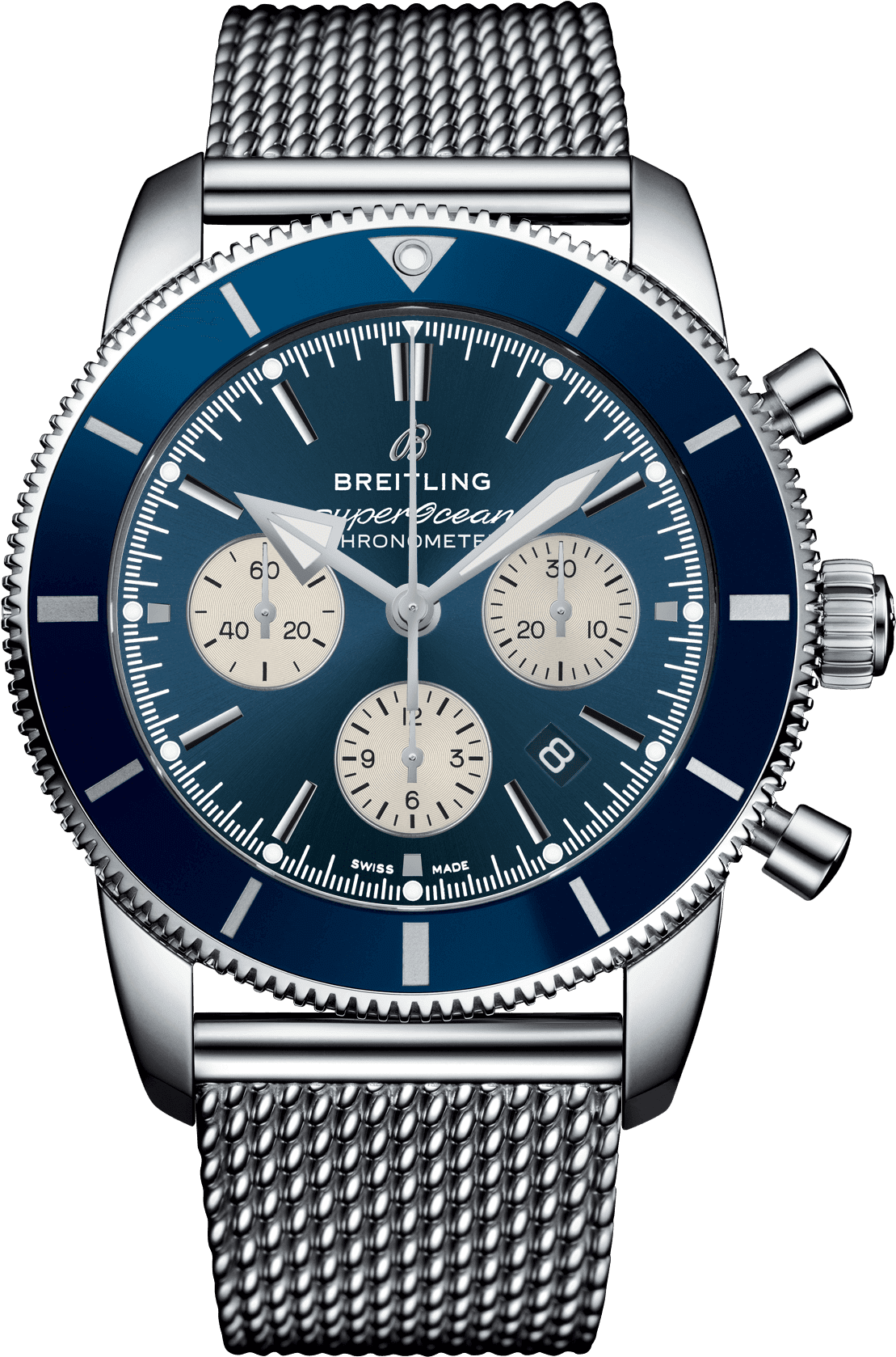Superocean Héritage Ii B01 Chronograph 44 Steel (1536x2048), Png Download