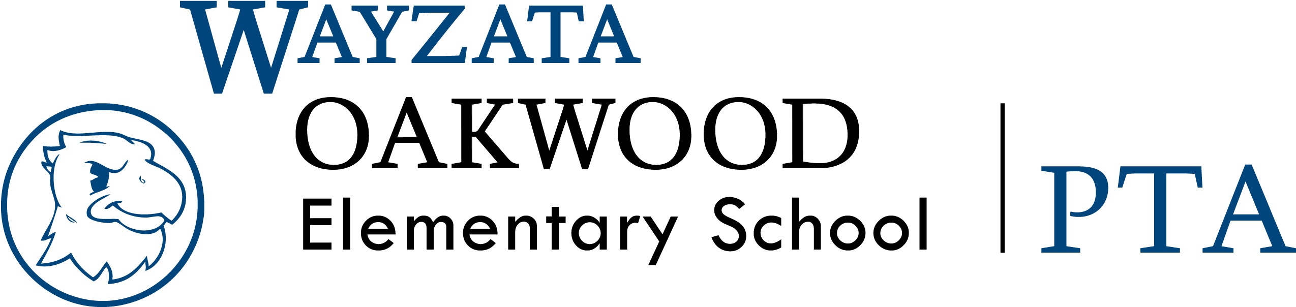 Oakwood Pta Logo (3144x951), Png Download