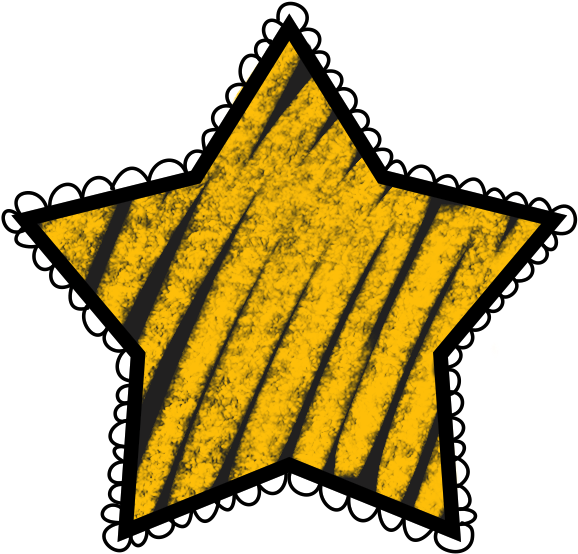 Chalk Star Png (676x621), Png Download