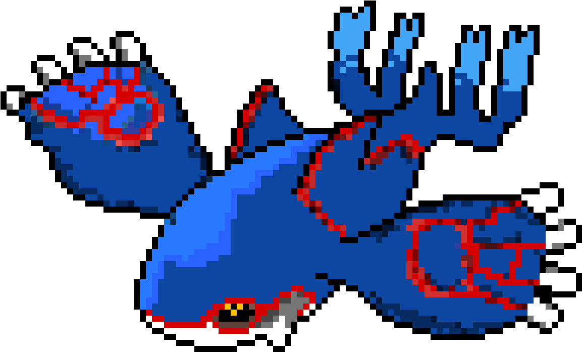 Kyogre Pixel Art (1200x1200), Png Download