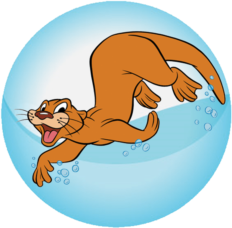 Clipart Swimming Sea Otter (1080x1080), Png Download