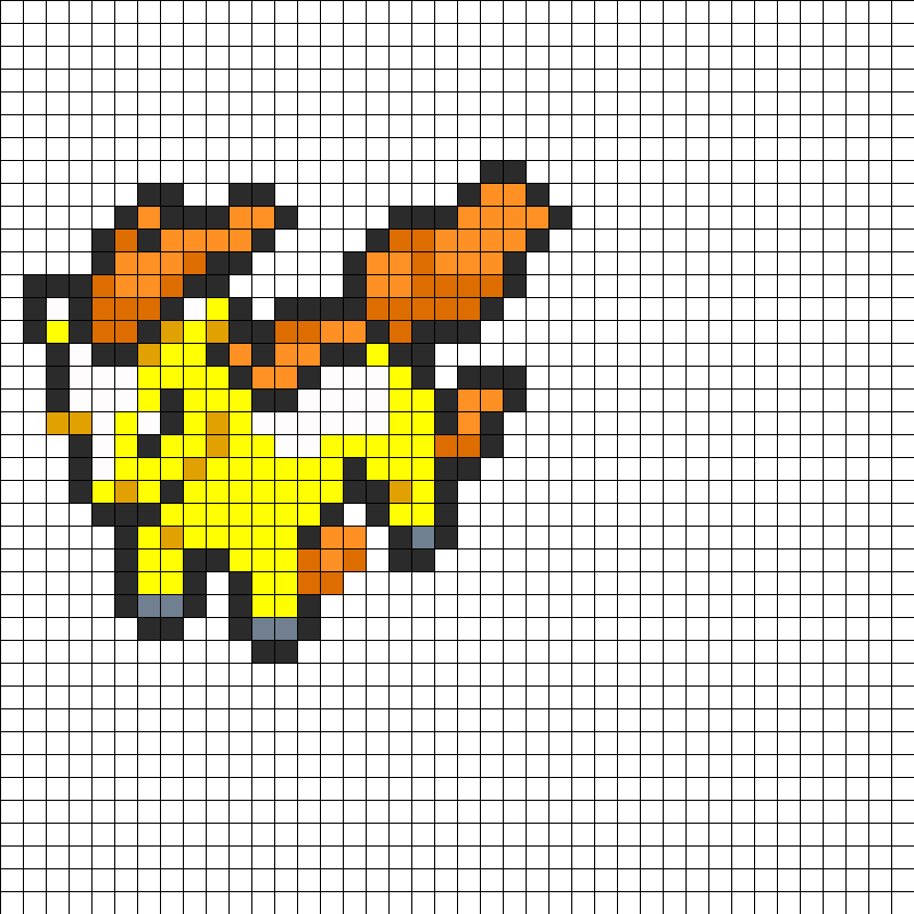 Ponyta Perler Bead Pattern / Bead Sprite (840x840), Png Download