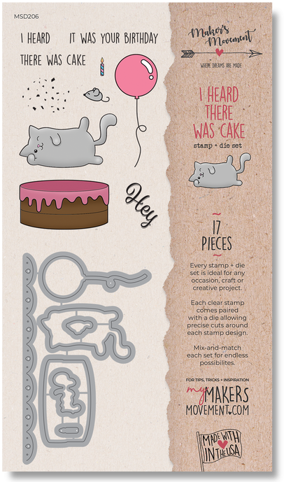 I Heard There Was Cake Stamp & Die Set Packaging (700x700), Png Download
