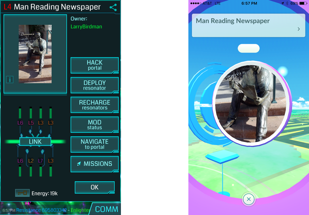 Ingress Portal Pokestop (1017x707), Png Download