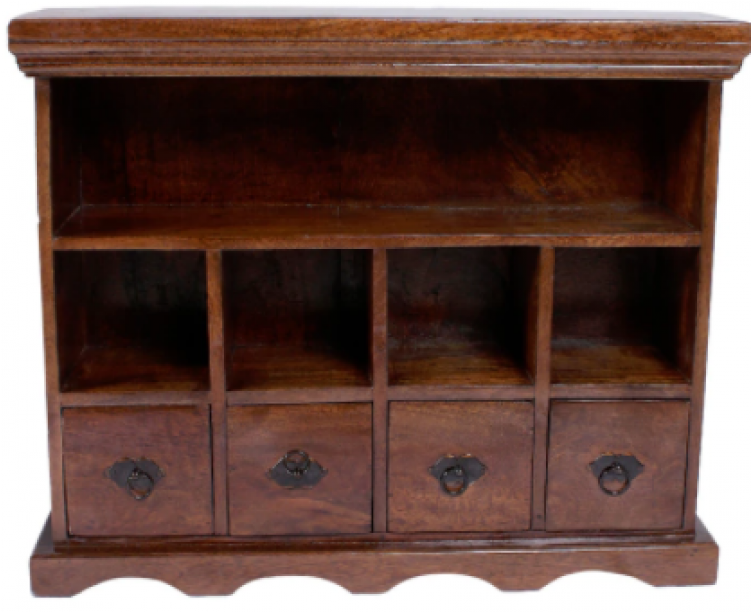 Brown Solid Wood Wall Shelf (750x900), Png Download