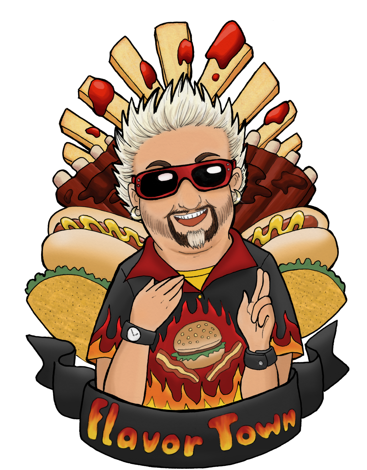 My Beautiful St Guy Fieri Picture (1280x1761), Png Download