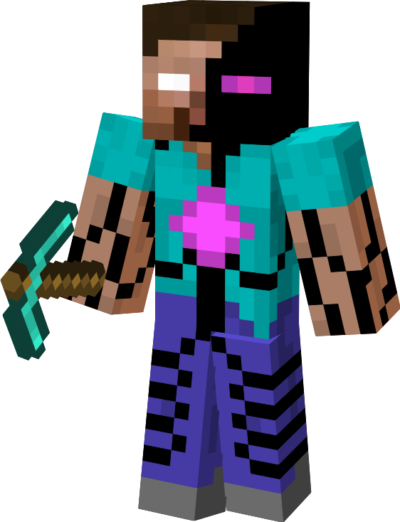 Minecraft Skins Herobrine Download (562x734), Png Download