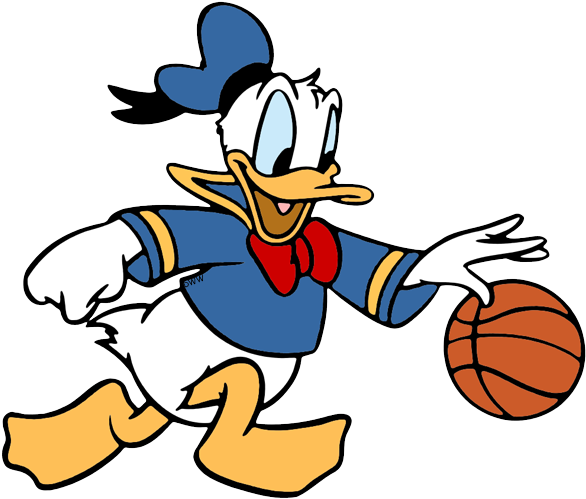 Donald Duck Mickey Mouse Daisy Duck Minnie Mouse - Donald Duck Playing Soccer (597x508), Png Download