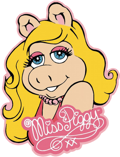 Piggy Muppets, The Muppets, Kermit And Miss Piggy, - Miss Piggy Clipart (432x557), Png Download