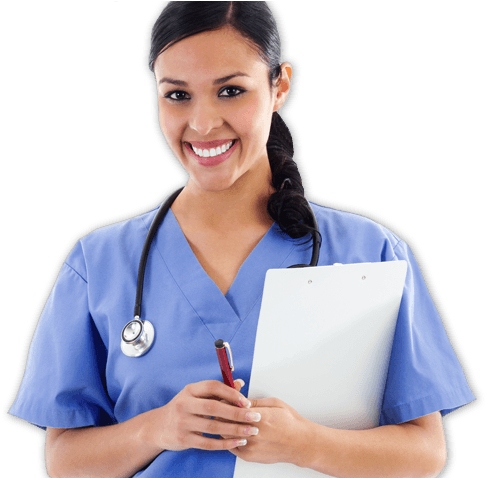 Nurse In Scrubs (491x477), Png Download