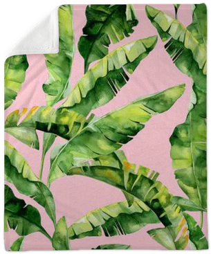 Seamless Watercolor Illustration Of Tropical Leaves, - Dense Jungle Round Mouse Pad Customized Non Slip Rubber (400x400), Png Download