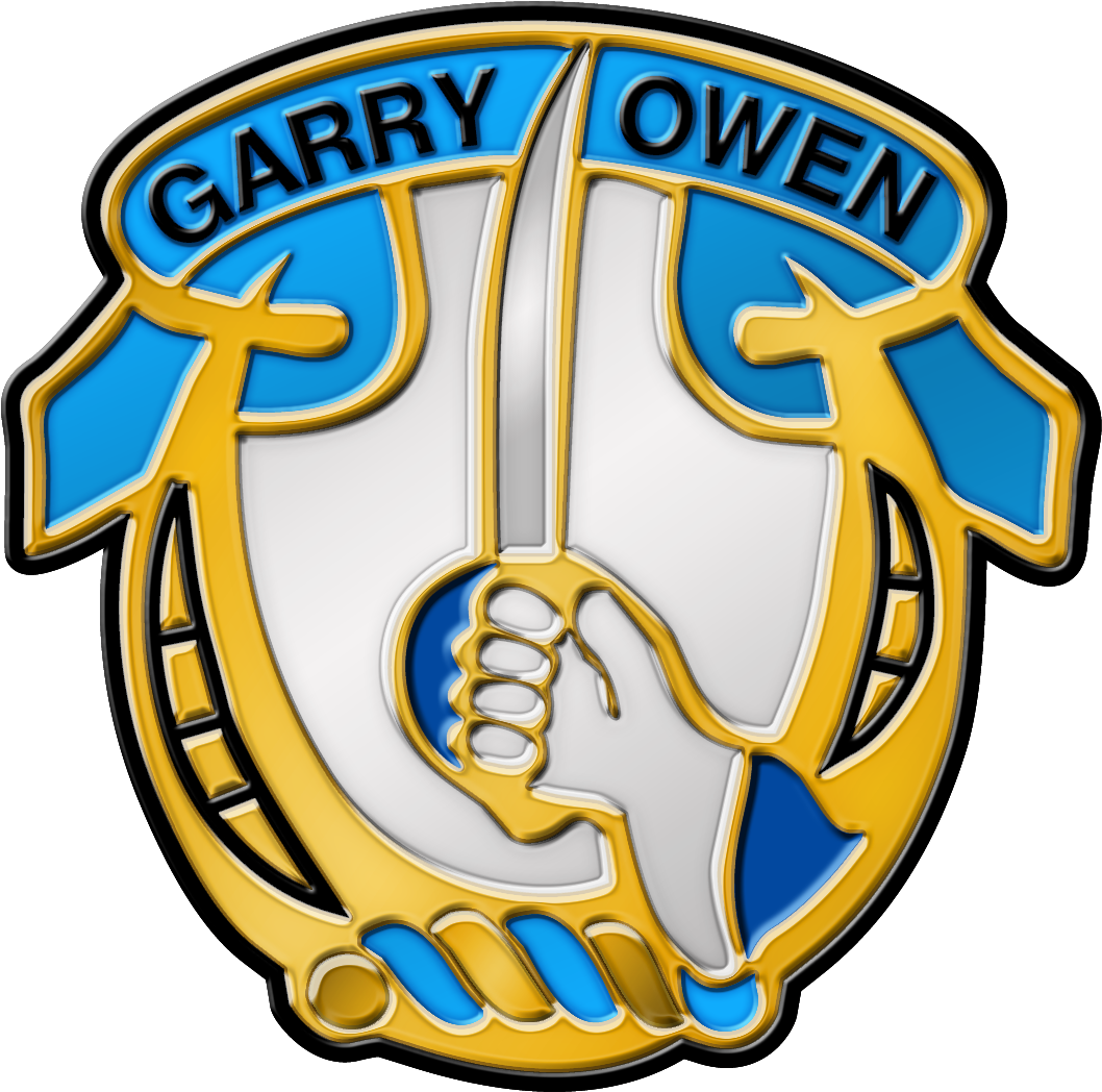 Yankees Png - Garry Owen Unit Crest (1083x1067), Png Download