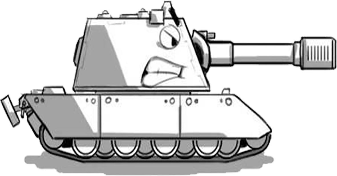 World Of Tanks Drawing Line Art Cartoon - Tank Drawing (1181x619), Png Download