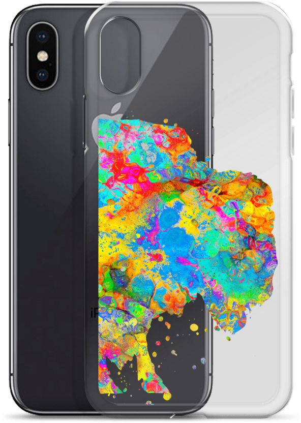 Watercolor Buffalo Clear Iphone Case - Iphone (1000x1000), Png Download