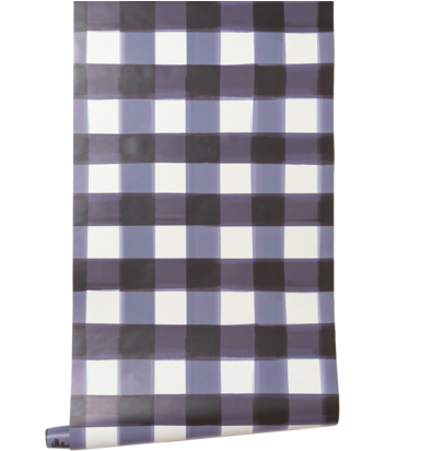 Burnside Buffalo Check In Navy Wallpaper Sample - Wallpaper (459x480), Png Download