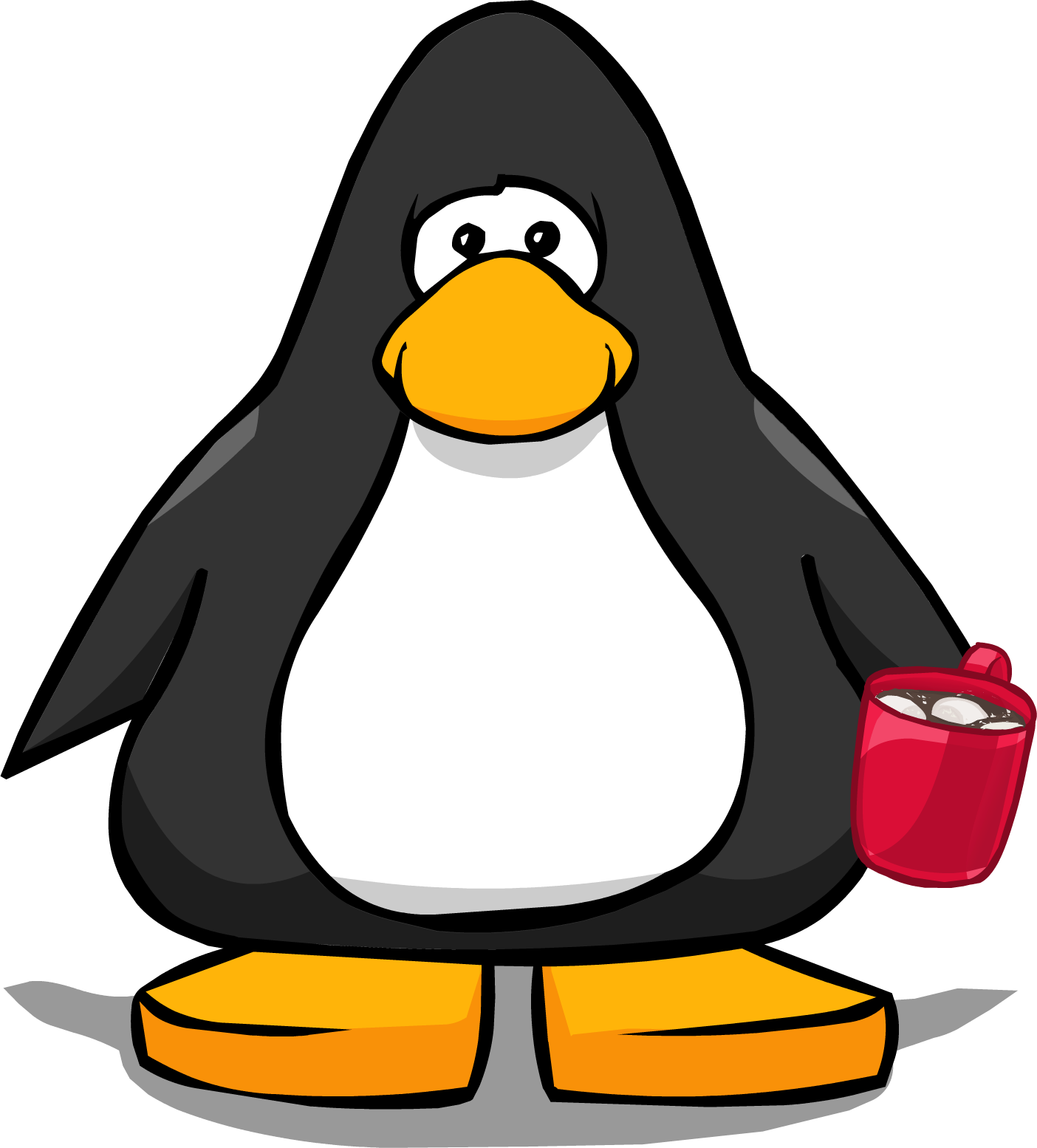 Hot Chocolate On Player Card - Penguin In Flip Flops (1404x1554), Png Download