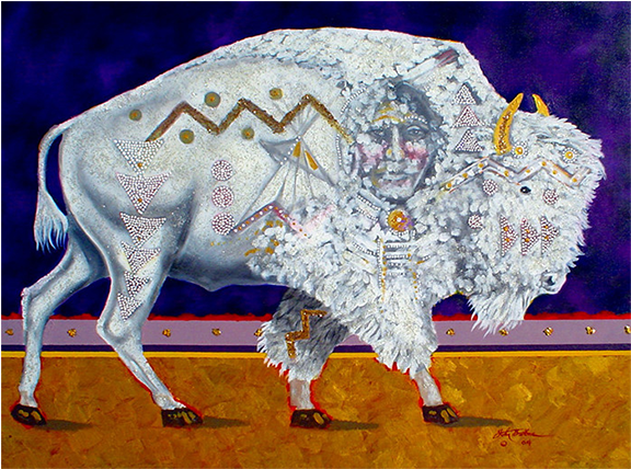 Sacred White Buffalo - White Buffalo (575x575), Png Download