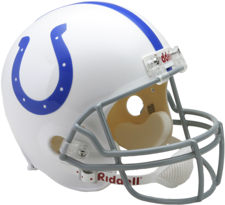 Indianapolis Colts Vsr4 Replica Throwback Helmet - Denver Broncos Throwback Helmet (505x490), Png Download