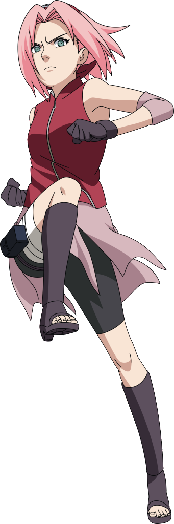 Sakura-4 - Naruto Shippuden Sakura Png (341x1023), Png Download