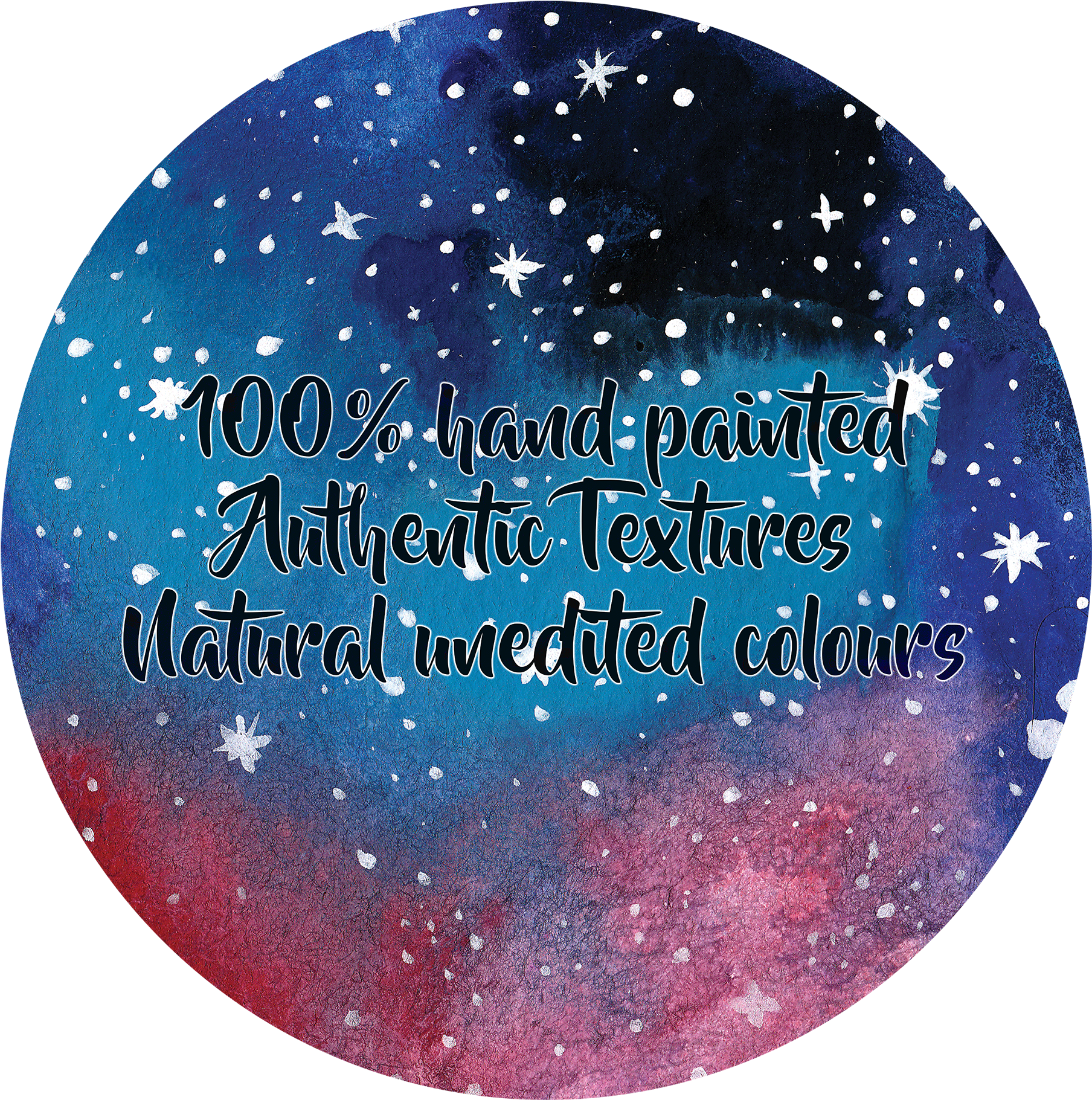 Circular Watercolour Galaxies And Nebulae Example Image - Watercolor Painting (1843x1843), Png Download