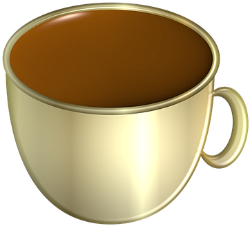 Cup Coffee Hot Brown Drink Sweet Mug Caffe - Brown Drink Clip Art (424x340), Png Download