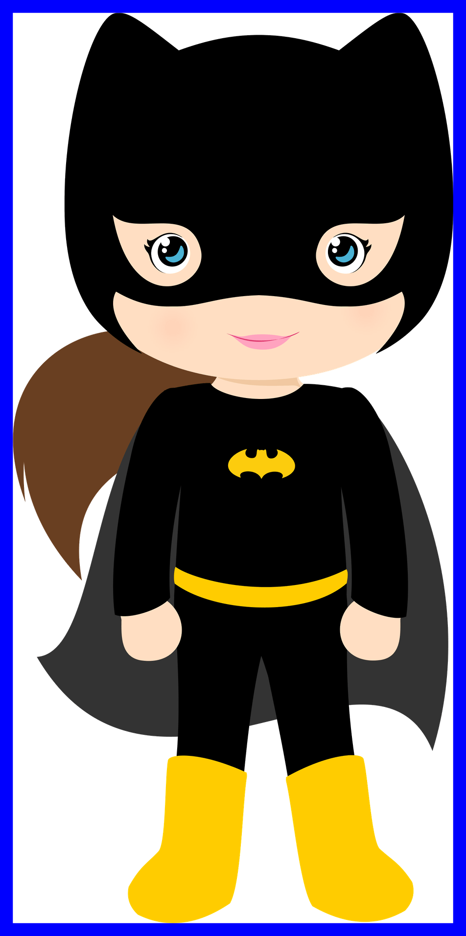 Png Free Stock Character Clip Art Incredible Baby Pict - Batgirl Clip Art (952x1912), Png Download